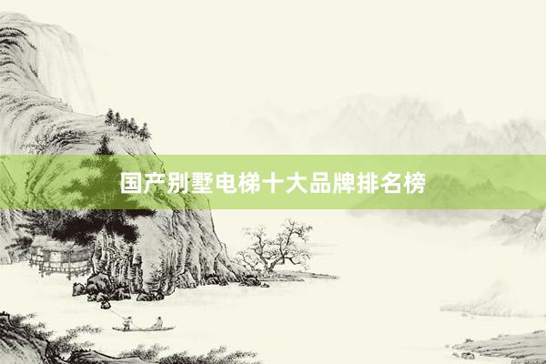 国产别墅电梯十大品牌排名榜